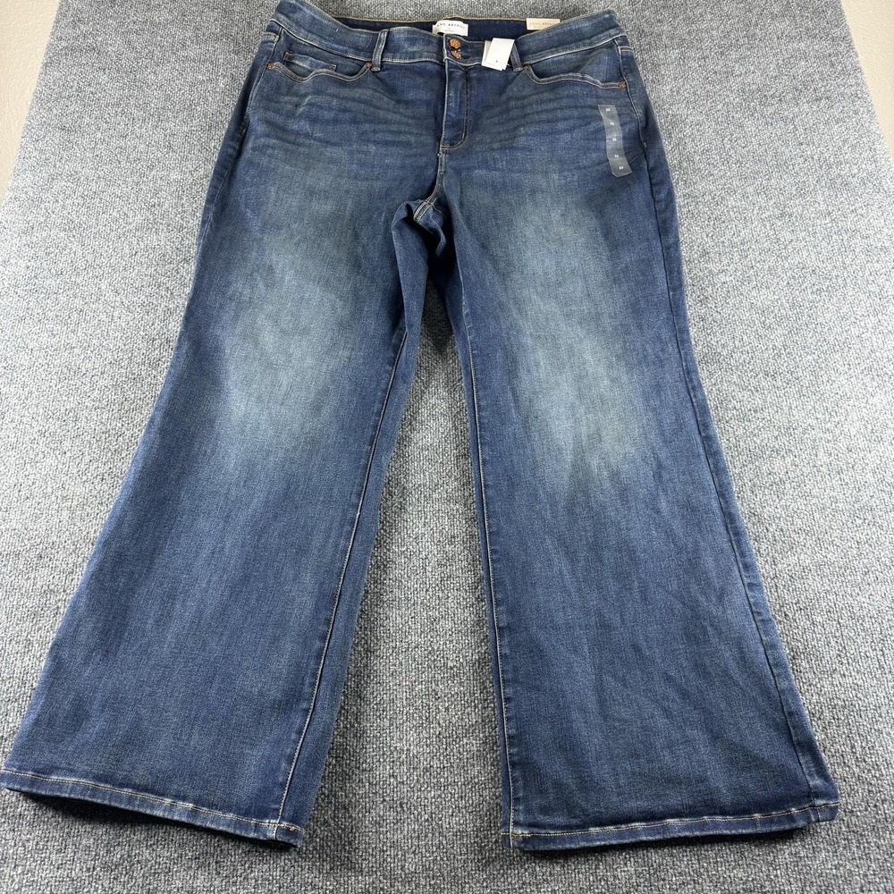 Lane Bryant Tighter Tummy Boot Jeans Womens 22 Blue High Rise Shaping Stretch